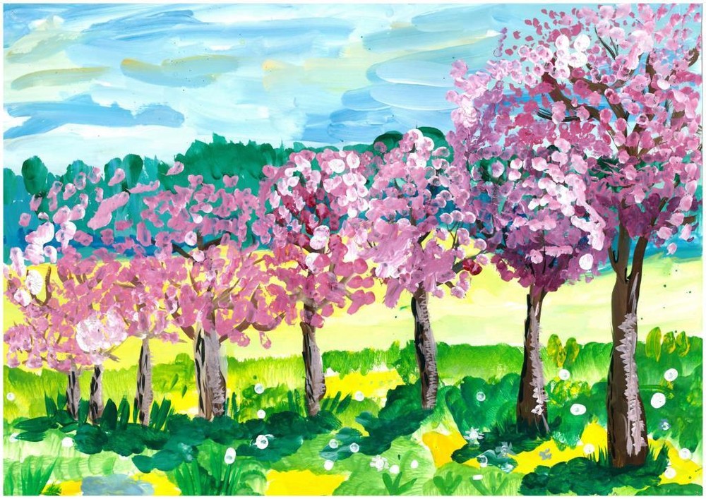 Весенний пейзаж 7 класс. Краски весны. Рисование весеннего пейзажа.