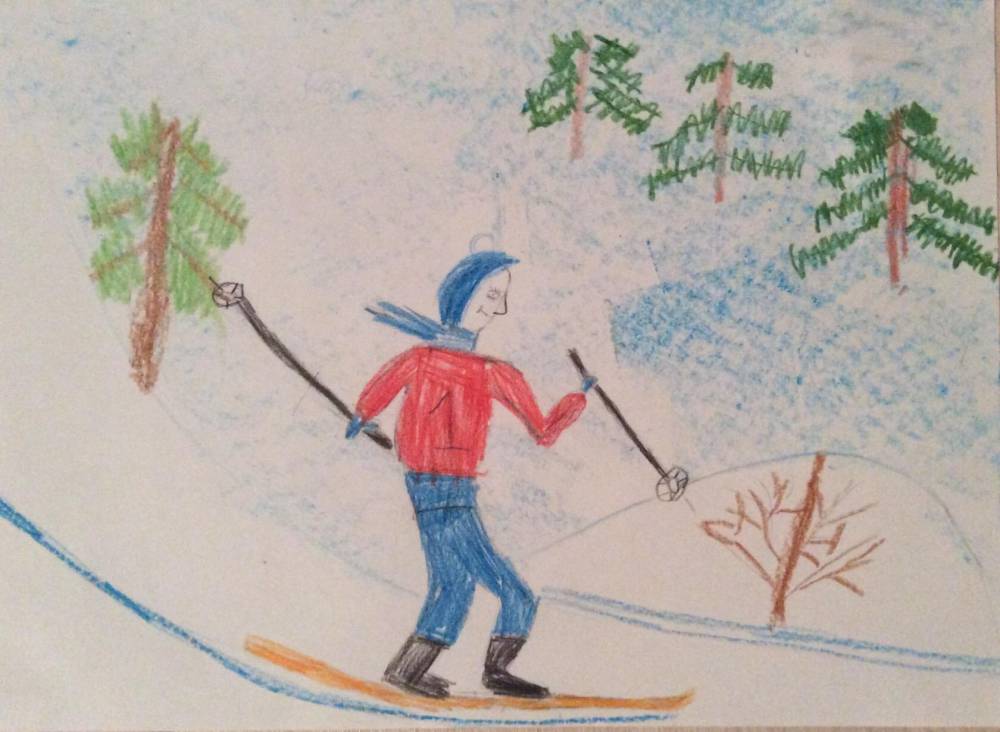 Лыжник 3 класс. Рисование лыжник. Рисование лыжник в старшей группе. Лыжник рисунок для детей. Рисование лыжник в подготовительной группе.
